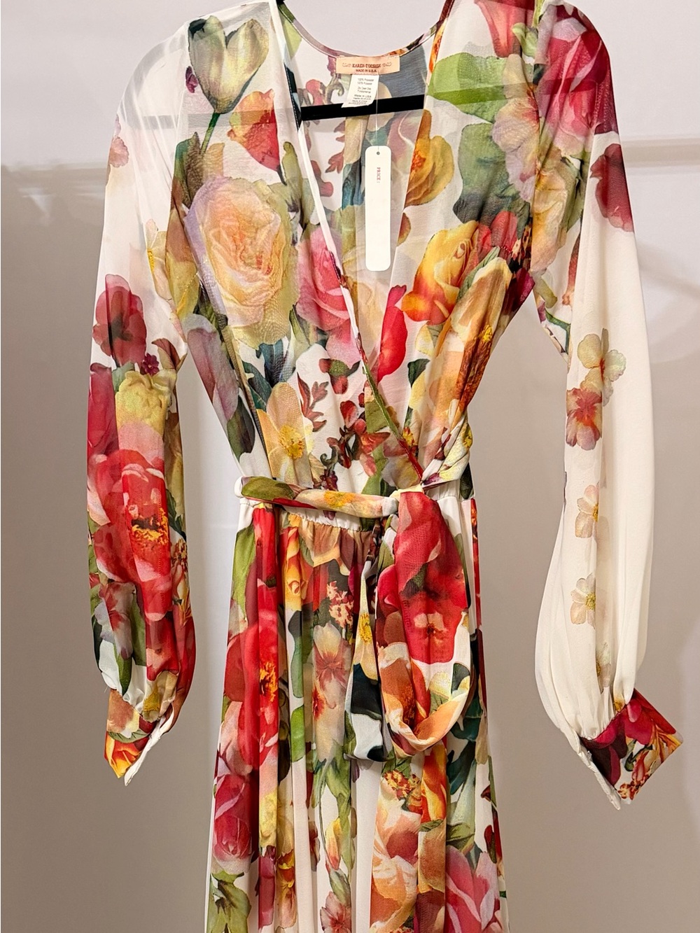 Floral Wrap Maxi Dress - Multicolor